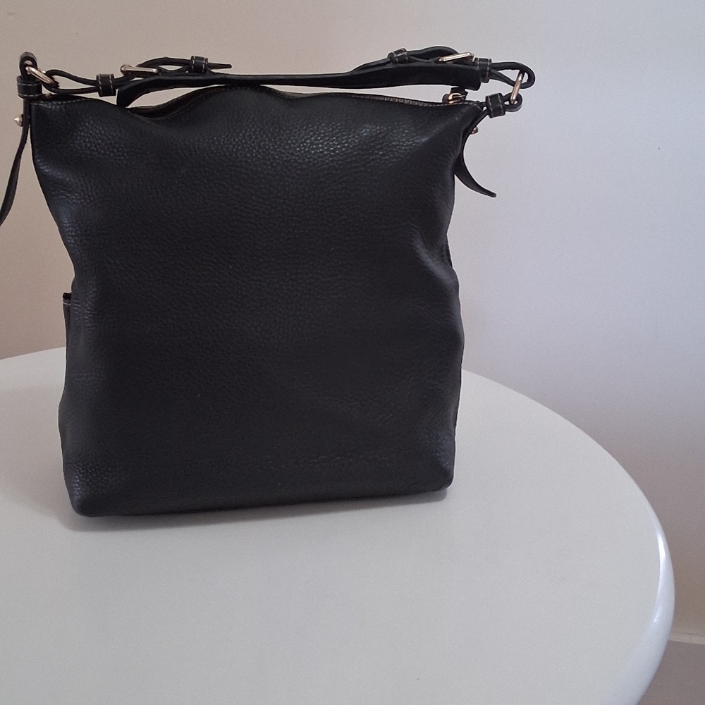 Dooney & Bourke Black Pebbled Leather Shoulder Bag - Picture 5 of 16